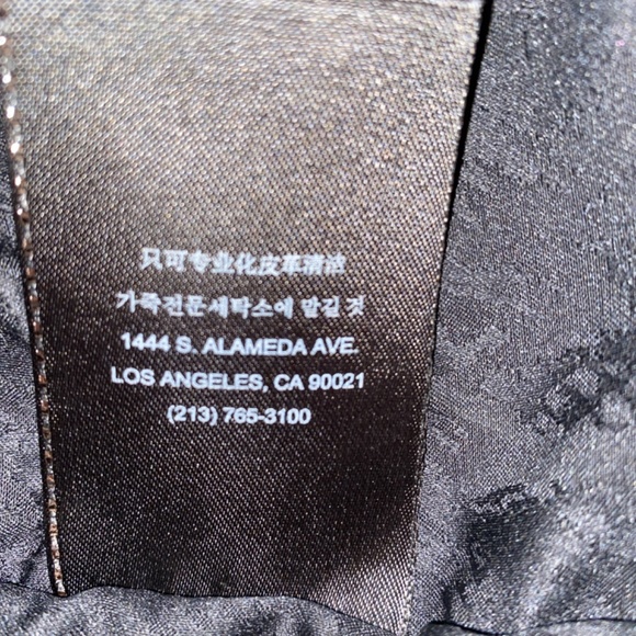 Black Leather Jacket with Gold Accents - Picture 6 of 7